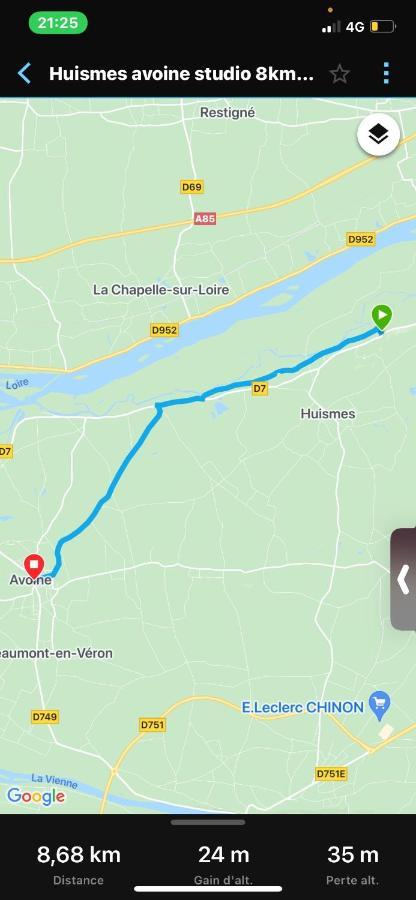 Studio Indre Climatise, La Halte De Cuze, Aux Abords De La Loire A Velo Huismes Luaran gambar